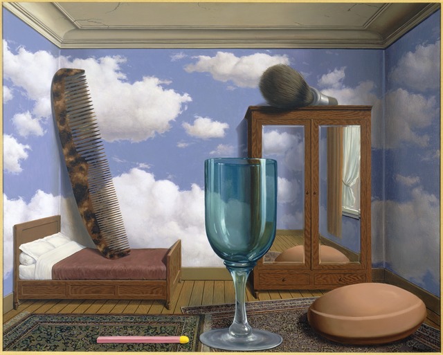 René Magritte, ‘Les valeurs personnelles (Personal Values)’, 1952, Painting, Oil on canvas, San Francisco Museum of Modern Art (SFMOMA)