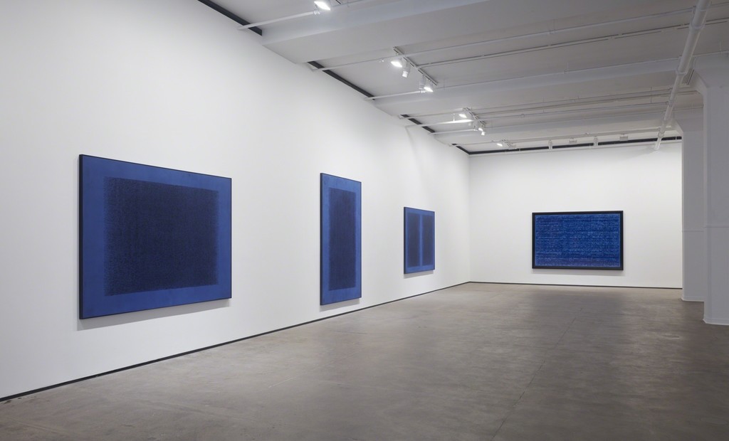Installation view of Idris Khan: Blue Rhythms at Sean Kelly, New York
May 4 - June 22, 2019
Photography: Jason Wyche, New York
Courtesy: Sean Kelly, New York Installation view of Idris Khan: Blue Rhythms at Sean Kelly, New York
May 4 - June 22, 2019
Photography: Jason Wyche, New York
Courtesy: Sean Kelly, New York