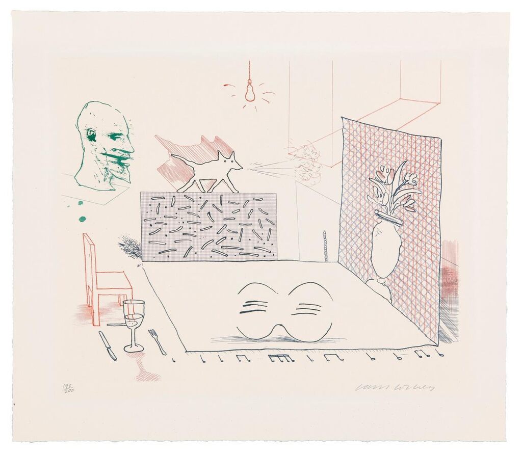 David Hockney - Discord Merely Magnifies, from: The Blue Guitar