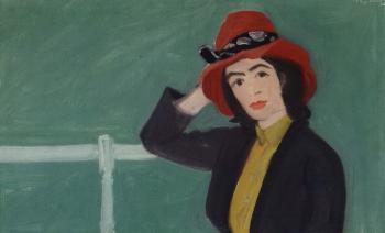 Alex Katz - Ada with red hat
