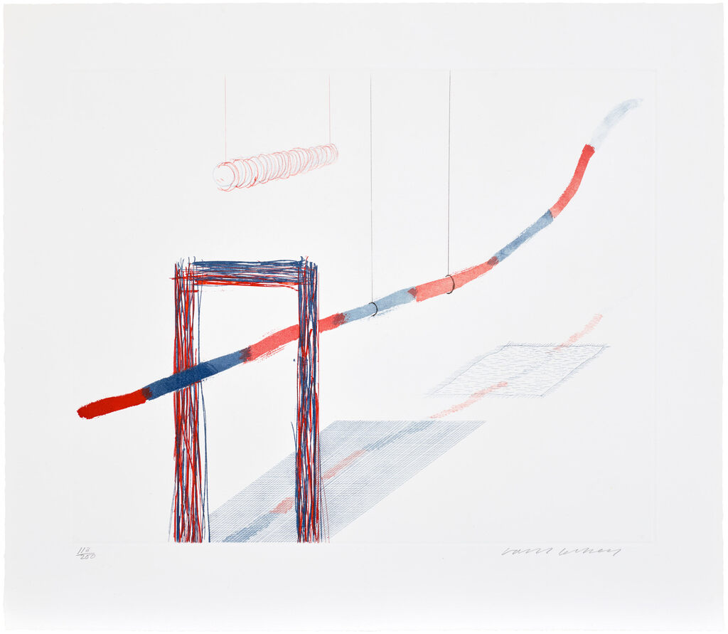 David Hockney - It Picks Its Way, plate 4 from The Blue Guitar (S.A.C. 202, M.C.A.T. 181)