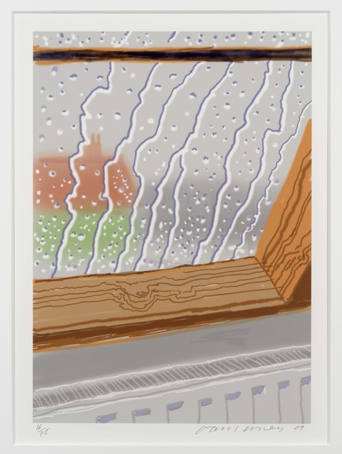 David Hockney, ‘Rain on the Studio Window’, 2011, Leslie Sacks Gallery