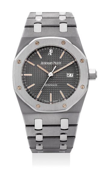 Audemars Piguet, ‘A fine and rare stainless steel and tantalum automatic wristwatch with center seconds, date and bracelet’, 1997, Phillips