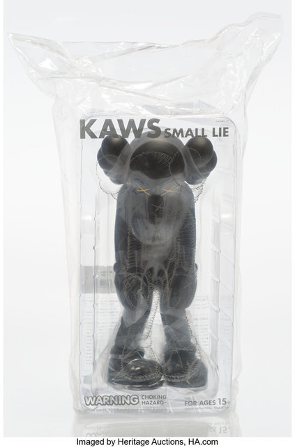 KAWS, ‘Small Lie (Black)’, 2017, Sculpture, Painted cast vinyl, Heritage Auctions
