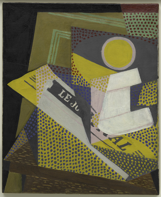 Juan Gris, ‘Journal et compotier’, 1916, Painting, Oil on canvas, Guggenheim Museum Bilbao