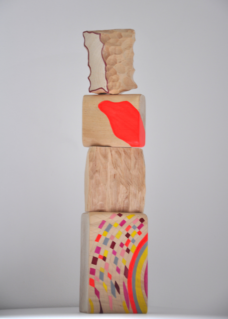 Cristina Avello, ‘Flor de crecimiento VIII’, 2020, Sculpture, Birch wood, pigment and acrylic, Lucia Mendoza
