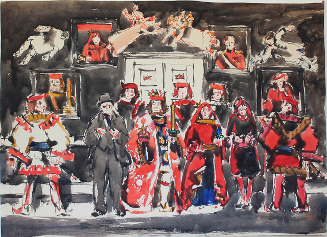 David Milne (1882-1953), ‘King, Queen, and Jokers IV: It's a Democratic Age’, c. 22 January 1942, Mira Godard Gallery