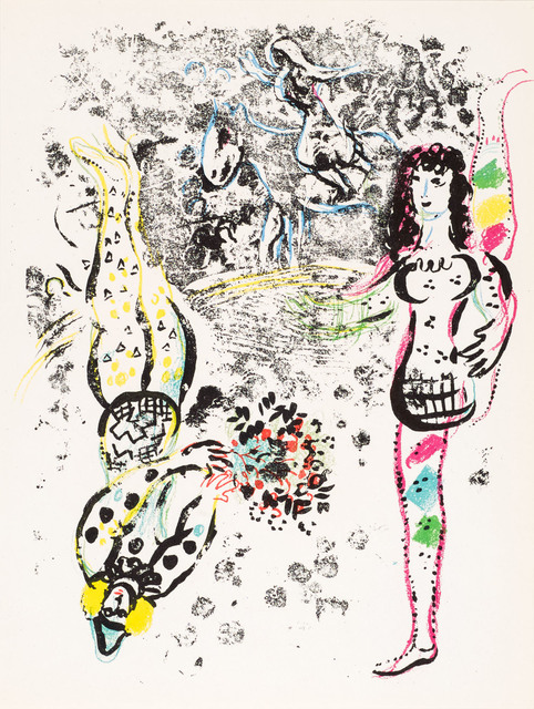 Marc Chagall, ‘Le Jeu des Acrobates (Acrobats at Play)’, 1963, Print, Original lithograph printed in colors on wove paper., Galerie d'Orsay
