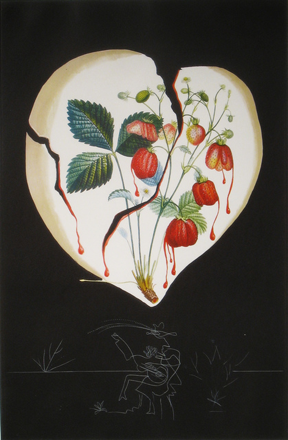 Salvador Dalí, ‘Strawberries (Coeur de Fraises)’, 1970, Print, Lithograph with original drypoint, DTR Modern Galleries