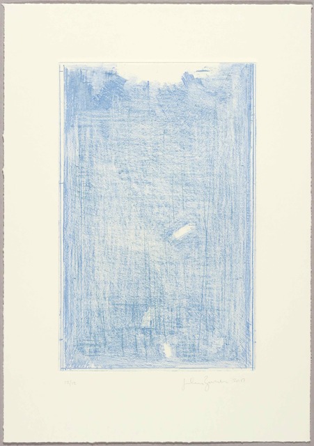 John Zurier, ‘October 4 (Blue)’, 2017, Print, Soft ground etching, drypoint, scraping, burnishing, BORCH