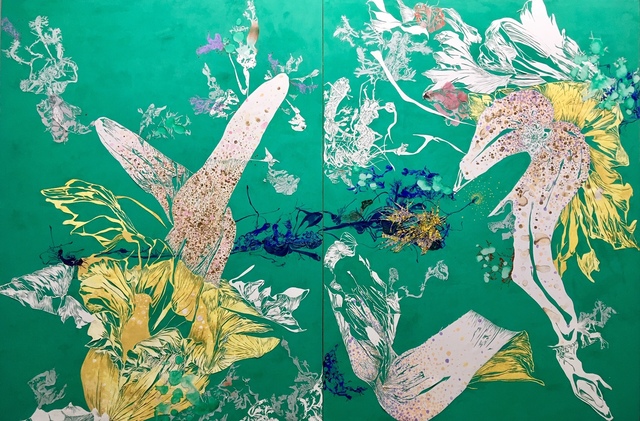 YoAhn Han, ‘Life Within the Skin (diptych)’, 2019, Chase Young Gallery