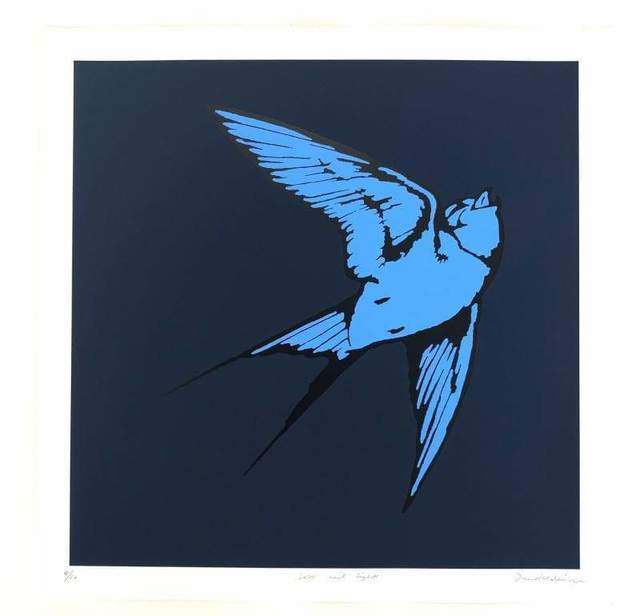 Dan Baldwin, ‘Love and Light - Midnight Blue and Pacific Blue’, 2020, Print, Silkscreen in colors on paper, Enter Gallery
