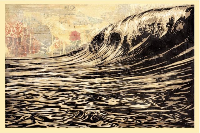 Shepard Fairey, ‘Dark Wave’, 2018, AYNAC Gallery