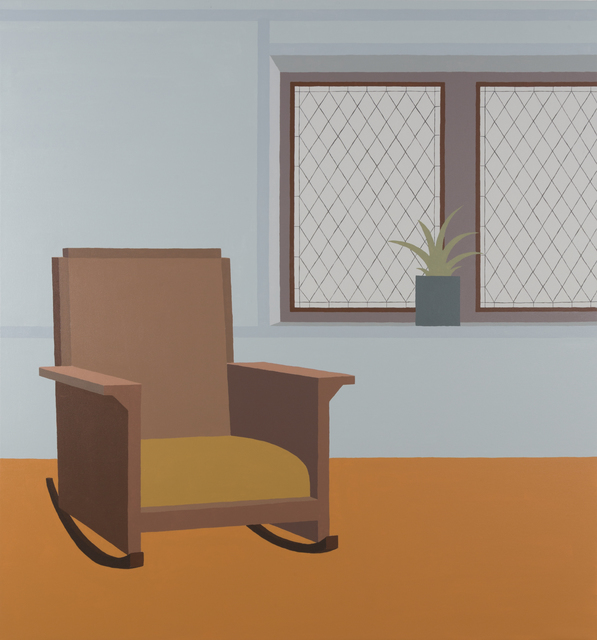 Zsofia Schweger, ‘Dayroom at the Frank Lloyd Wright Home and Studio in Oak Park, Illinois’, 2019, Painting, Acrylic on canvas, Sapar Contemporary