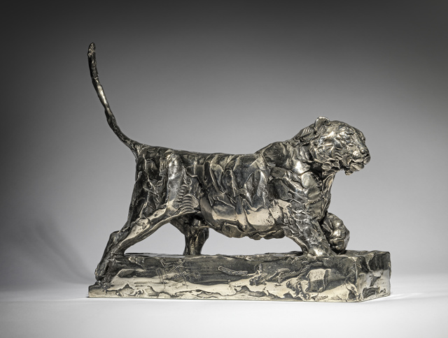 Mark Coreth, ‘2. Amur Tiger in snow drift’, 2019, Sculpture, Nickel bronze, Sladmore