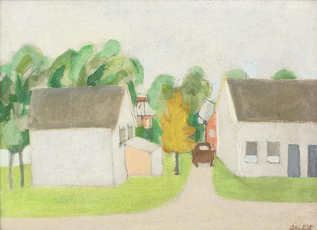 Alex Katz, ‘Buildings with Trees Beyond’, ca. 1952, Caldwell Gallery Hudson