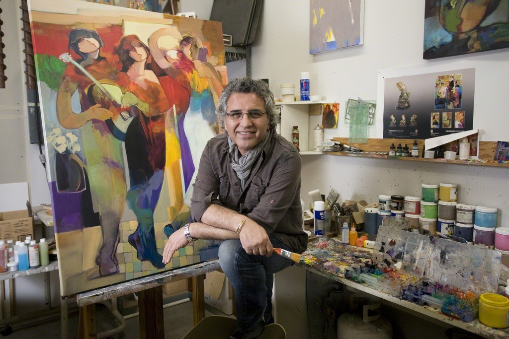 Hessam in his studio Hessam in his studio