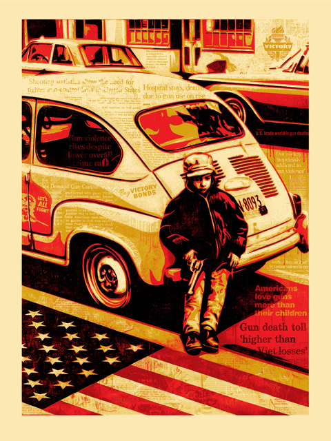 Shepard Fairey (OBEY), ‘Gun Culture’, 2016, Subliminal Projects