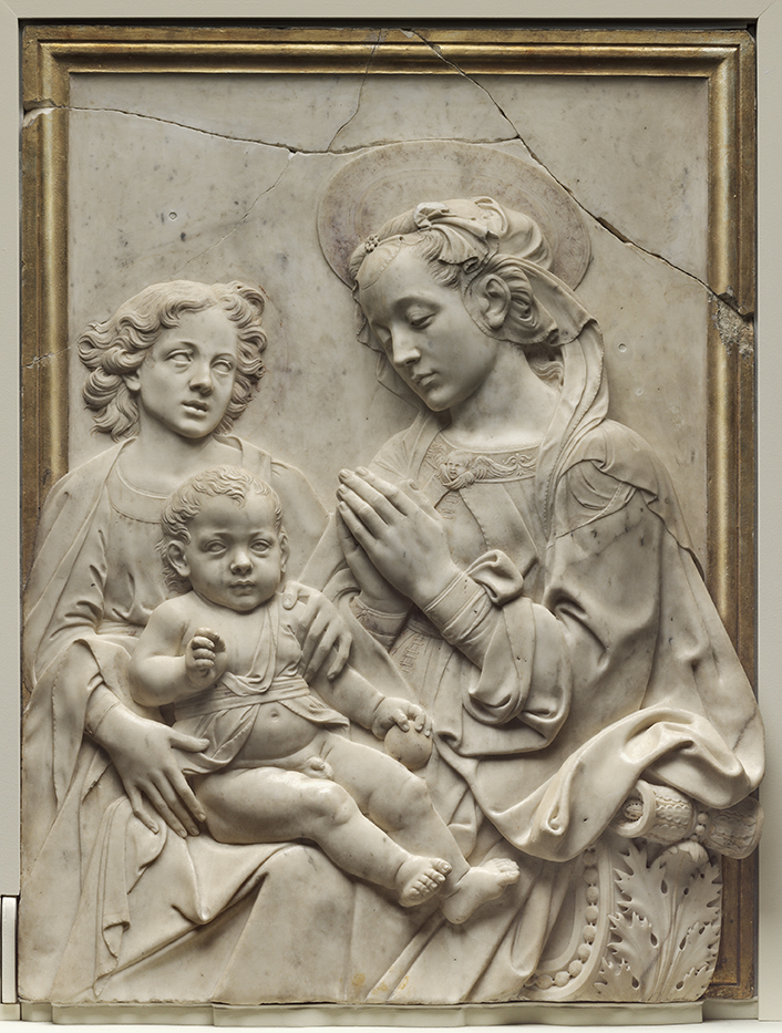 Virgin Adoring the Child
Andrea del Verrocchio
ca. 1475-85
Marble Virgin Adoring the Child
Andrea del Verrocchio
ca. 1475-85
Marble