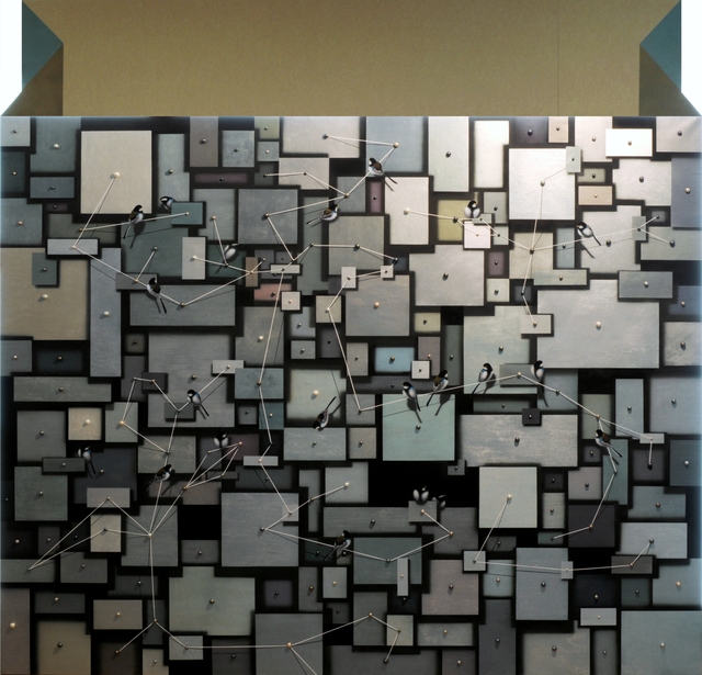 Hai Yun Jung, ‘Capitalism’, 2014, Painting, Oriental water color and black pearl on thick mulberry paper, Gallery LVS