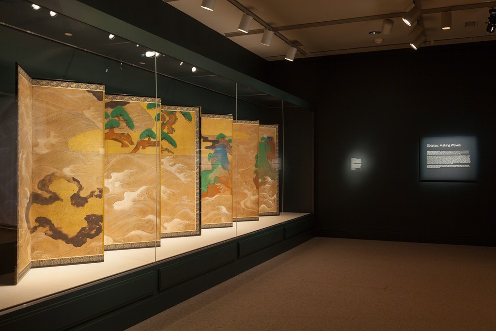 Gallery view, "Sōtatsu: Making Waves," Arthur M. Sackler Gallery, Smithsonian. Photo by Neil Greentree. Gallery view, "Sōtatsu: Making Waves," Arthur M. Sackler Gallery, Smithsonian. Photo by Neil Greentree.