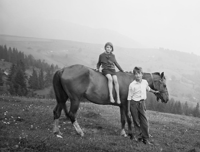 Lida Suchy, ‘Siblings on polonyna (mountain pasture) above the village’, 1995, Light Work