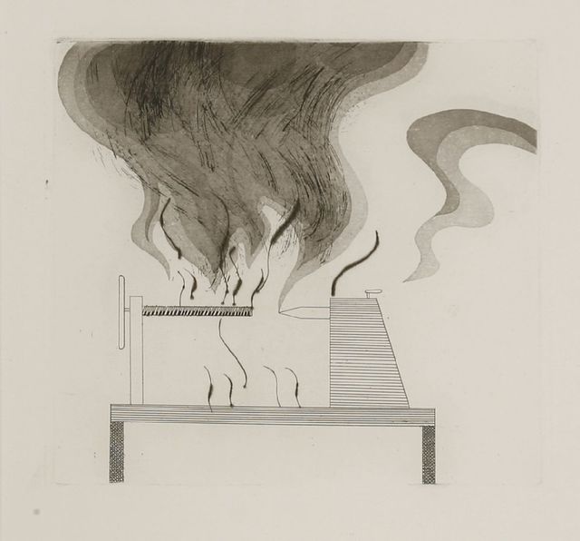 David Hockney, ‘The Lathe and Fire (Tokyo 92)’, 1969, Sworders