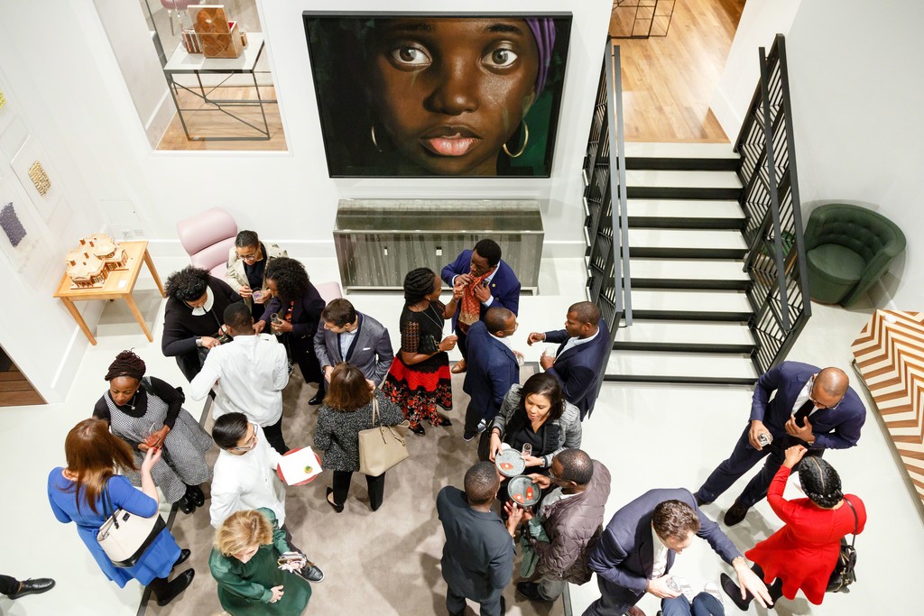 Private view:
work in background from Babajide Olatunji's Tribal Marks Series Private view:
work in background from Babajide Olatunji's Tribal Marks Series