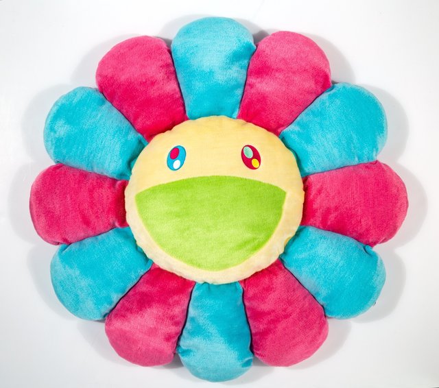 takashi murakami flower pillow pink