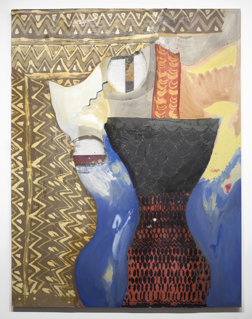 Lauren Luloff, ‘Hourglass Figure’, 2013, Mixed Media, Oil, bleached bedsheets and fabric on muslin, Cooper Cole Gallery
