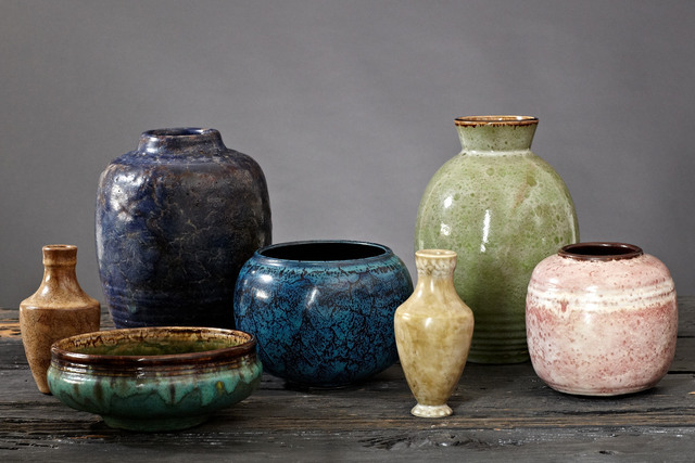 Émile Decoeur, ‘Group of Émile Decoeur Vases and Bowls’, 1901-1930, Jason Jacques Gallery