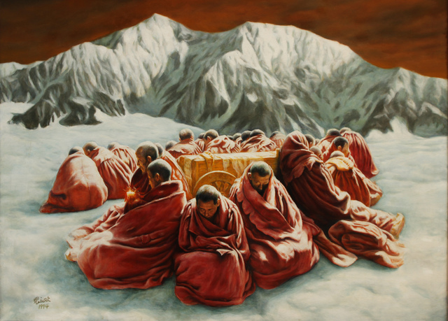 Pei Zhuangxin, ‘At the foot of the snow mountains 雪⼭下’, 1994, W.Ming Art