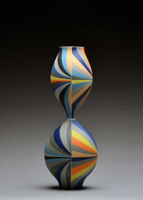 Peter Pincus, ‘Enclosed Vase Form #7’, 2015, Sculpture, Porcelain and Gold Luster, Duane Reed Gallery