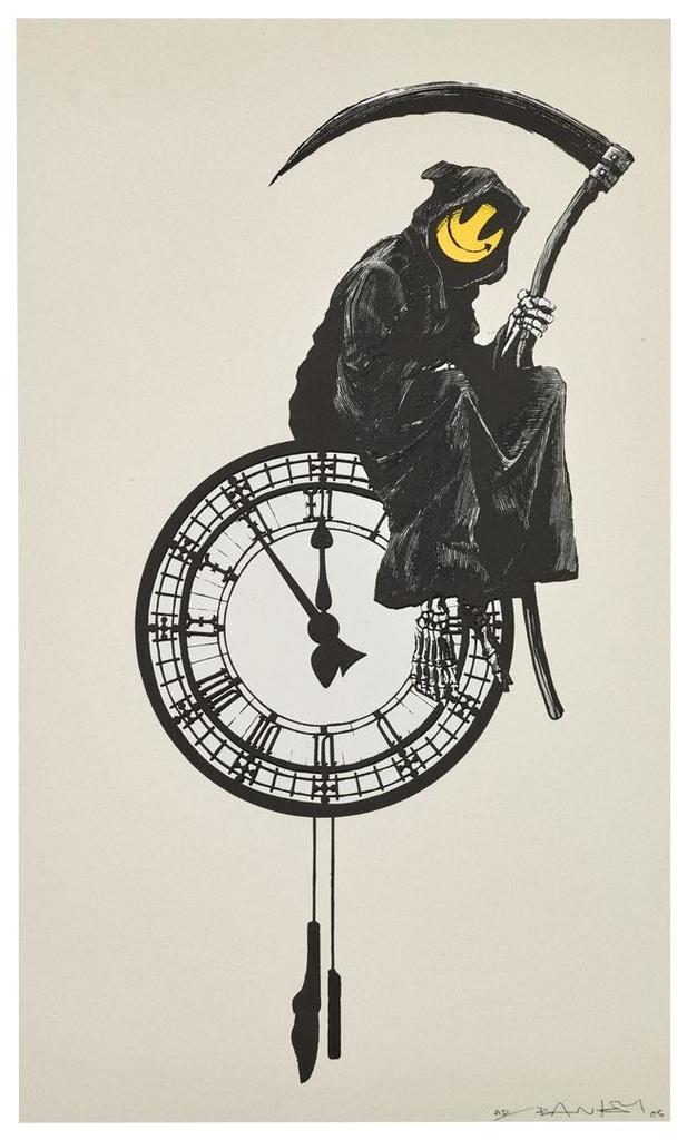 Banksy - Grin Reaper AP (On Cream)