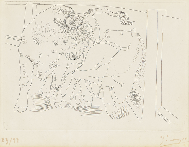 Pablo Picasso, ‘Taureau et Cheval, from Le Chef-d'Oeuvre Inconnu, by Honoré de Balzac’, 1934, Skinner