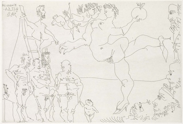 Pablo Picasso, ‘Circus Scene with Venus and the Golden Apple and a Cupid (El Entierro del Conde de Orgaz, B.1469)’, 1969, Martin Lawrence Galleries