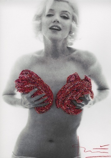 Bert Stern, ‘Marilyn red classic full roses Glitters’, 2012, Kunzt Gallery