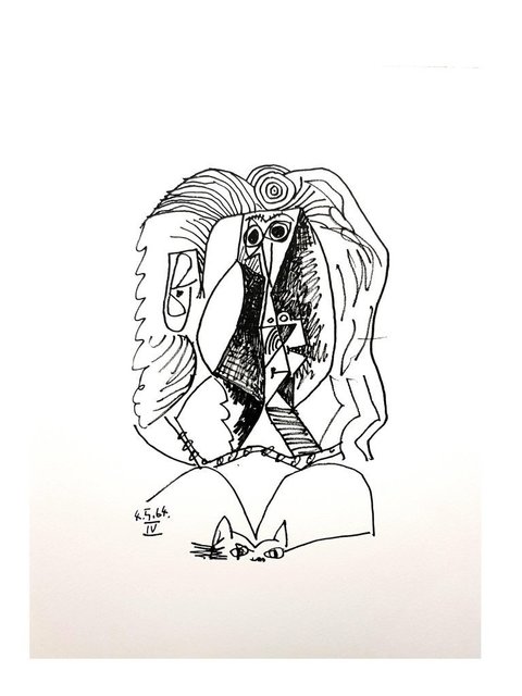Pablo Picasso, ‘Lithograph "Le Goût de Bonheur VII" after Pablo Picasso’, 1970, Galerie Philia