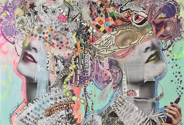 Holly Suzanne Rader, ‘Shop Girls’, 2020, Painting, Mixed media on canvas, Parlor Gallery