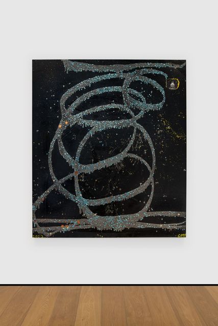 Chris Martin, ‘Vein Melter (Came For The Funk, Stayed For The Funk)’, 2020, Painting, Oil, acrylic, glitter, sequins, and collage on canvas, Almine Rech