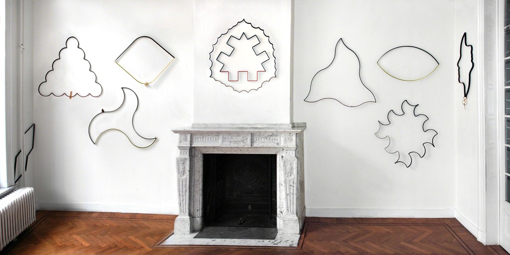 Guy Rombouts - AZART Alfabet 1999 - 26 characters painted metal and 3 letter objects Guy Rombouts - AZART Alfabet 1999 - 26 characters painted metal and 3 letter objects