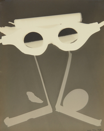 Rayograph with Goggles, Egg and Candle