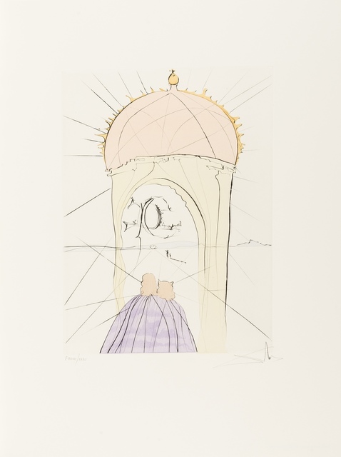 Salvador Dalí, ‘The Museum of Genius and Fancy (Field 74-8L; M&L 676d)’, 1974, Print, Etching with extensive handcolouring, Forum Auctions