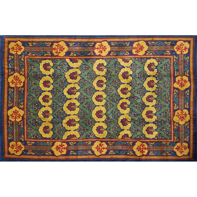 ‘Style Of William Morris, French Accents Contemporary Donegal Style Hand-Woven Wool Rug’, Rago/Wright