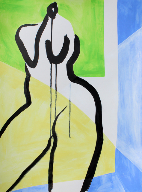 Laura Dargan, ‘Lady in Color 5’, 2019, Drawing, Collage or other Work on Paper, Acrylic and ink on paper, Miller Gallery Charleston