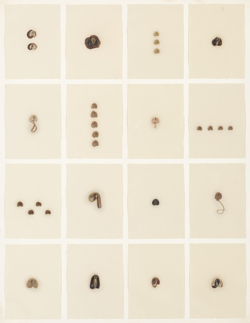 Hannah Wilke, ‘S.O.S. Starification Object Series (#1)’, 1975, Mixed Media, Chewing gum sculptures on rice paper mounted on rag board in Plexiglas box, LaiSun Keane