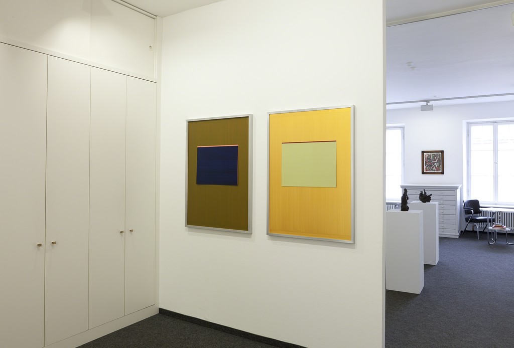 Installation view, Interim 2016 / 2017, works on paper by Imi Knoebel Installation view, Interim 2016 / 2017, works on paper by Imi Knoebel