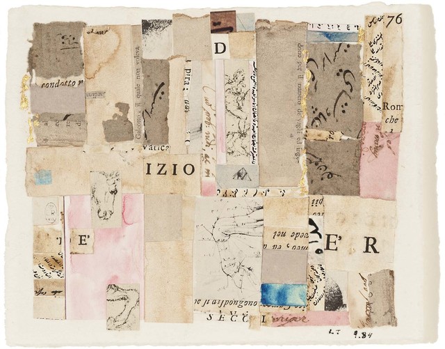 Lenore Tawney, ‘Izio’, 1984, Drawing, Collage or other Work on Paper, Collage of various printed and cut papers, watercolor, ink, Michael Rosenfeld Gallery