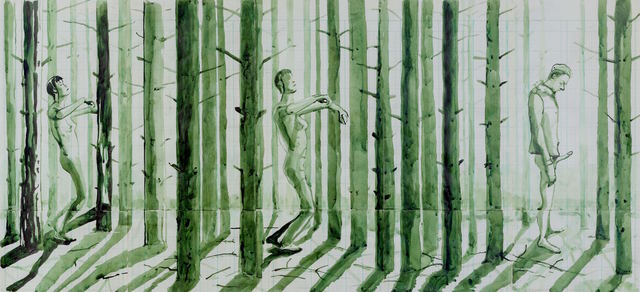Tyler Bright Hilton, ‘It Was as the Frog Foretold’, 2016, Drawing, Collage or other Work on Paper, Ink on paper, VIVIANEART
