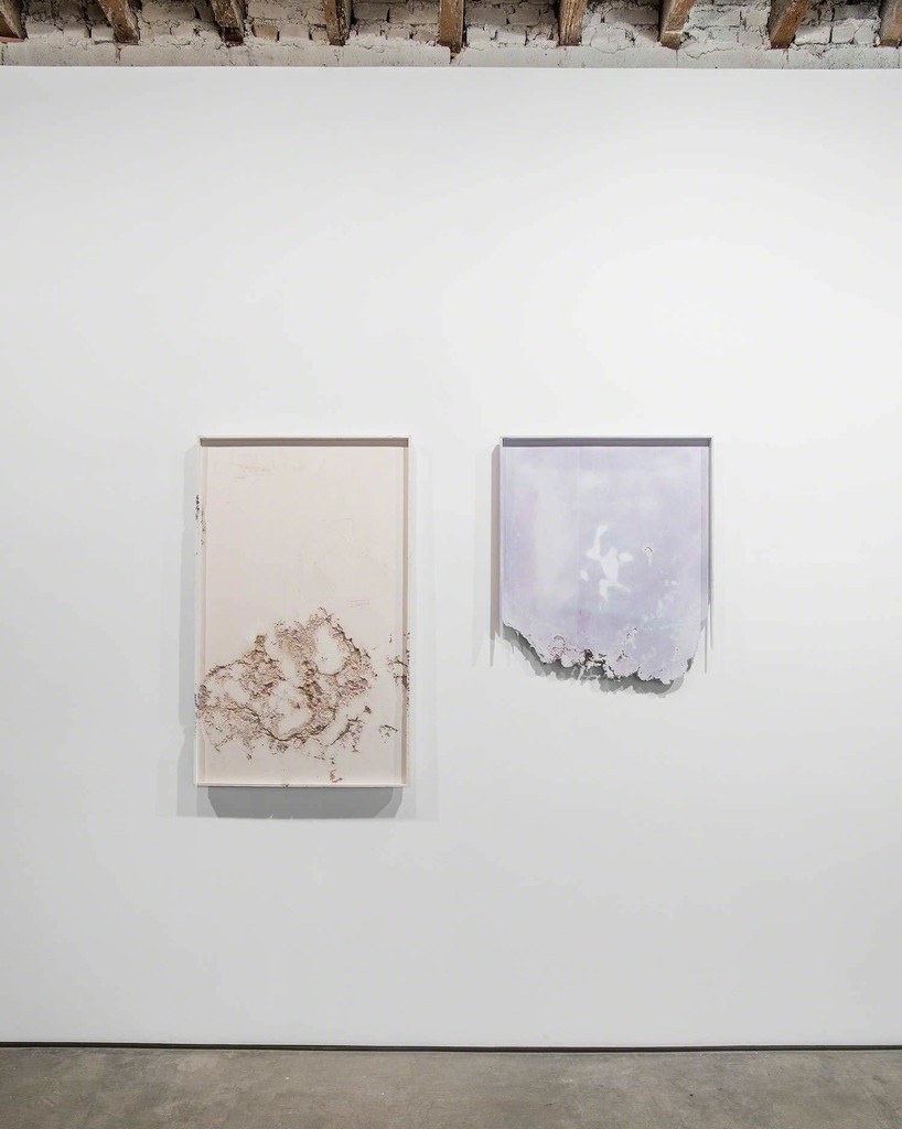 Josh Tonsfeldt, Untitled, 2015, pigment inks, styrofoam, sawdust in hydrocal, 30 x 47.5 in. / 76.2 x 120.65 cm.; Untitled, 2015, pigment inks, styrofoam, sawdust in hydrocal, 30 x 35 in. / 76.2 x 88.9 cm.; exhibition view, Simon Preston Gallery, New York Josh Tonsfeldt, Untitled, 2015, pigment inks, styrofoam, sawdust in hydrocal, 30 x 47.5 in. / 76.2 x 120.65 cm.; Untitled, 2015, pigment inks, styrofoam, sawdust in hydrocal, 30 x 35 in. / 76.2 x 88.9 cm.; exhibition view, Simon Preston Gallery, New York